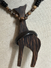 Fabulous Carved Wood Chunky Animal Necklace Beads Rondels - 4