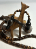 Fabulous Carved Wood Chunky Animal Necklace Beads Rondels - 6