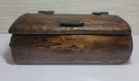 Vintage Hand Carved Wooden Box 15"×6"×6.5"