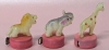 3 Tiny Vintage Celluloid Zoo Animal Measuring Tapes | Made in Japan | Up to 2" Tall - 2