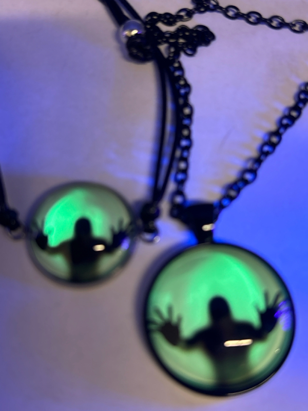 Unique Black Shadow Luminous Necklace + Bracelet