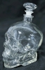 Fantastic Large Clear Glass Skull Decanter | 9.75" Tall - 2