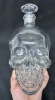 Fantastic Large Clear Glass Skull Decanter | 9.75" Tall - 5