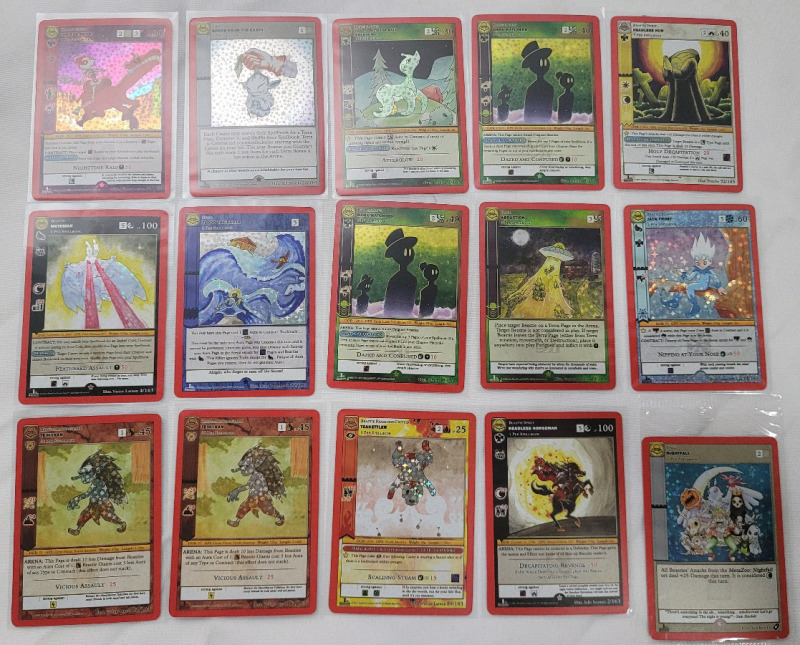 MetaZoo TCG 1st Edition NIGHTFALL Holo Trading Cards , 15 Cards