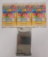 2023 Upper Deck Goodwin Champions Multi Sport Trading Card Sealed Wax Packs . Four (4) Packs , 5 Cards per Pack . Silver Pack is 2023 Goodwin Champions Exclusive