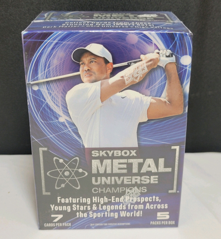 2023 Skybox Metal Universe Champions Multi-Sport Trading Card Box , Sealed . Five (5) Packs , Seven (7) Cards per Pack