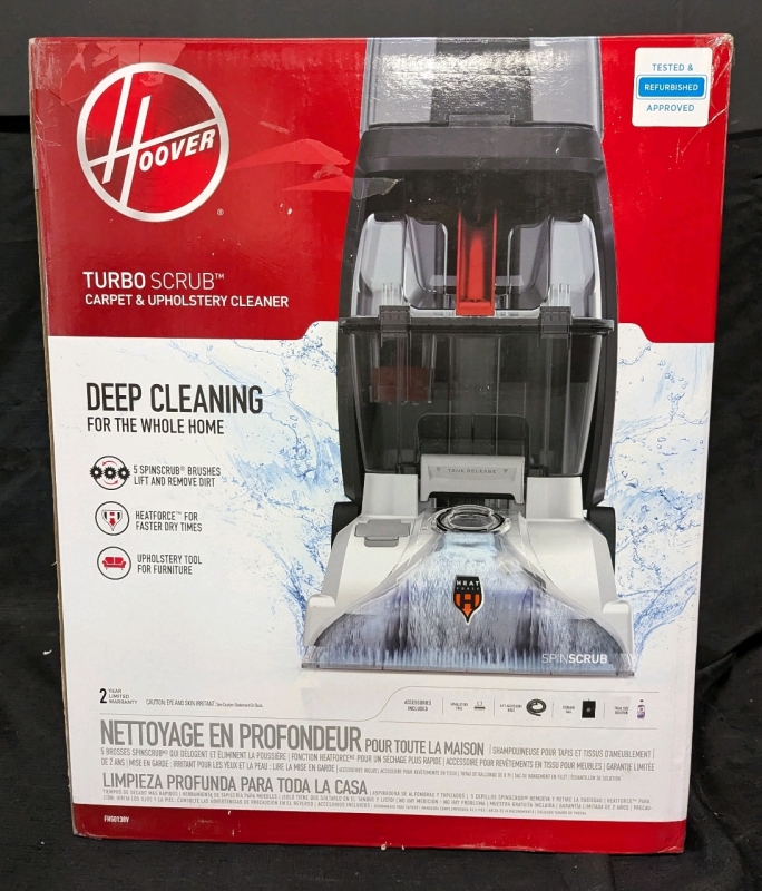 Refurbished Hoover Turbo Scrub Carpet & Upholstery Cleaner | Guaranteed to Work! | Retails for 200!