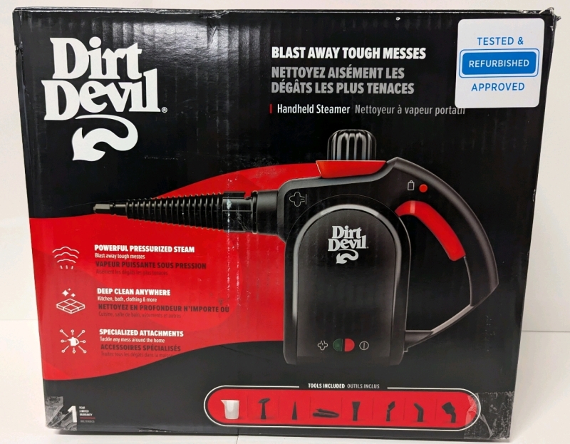 Refurbished Dirt Devil 7-in-1 Portable Handheld Steamer | Guaranteed to Work! | Retails for Over $50