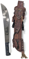 Vintage Promedoca Dominican Republic Machete in Decorated Leather Sheath | 20.5" Long Sheathed
