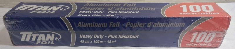New Sealed: Titan Foil, Aluminum Foil. 100m x 45cm