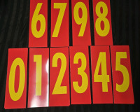 40 Pcs | Plastic Numbers For Manual Scoreboards / Large Signs | 17.5" x 5&frac34;" Each