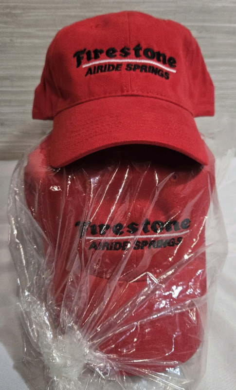 12 New | Firestone Airide Springs Red Snap Back Cap | One Size Fits Most