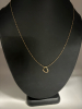 10K Yellow Gold 18 Inch Chain Floating Demure Heart Pendant - 2