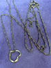 10K Yellow Gold 18 Inch Chain Floating Demure Heart Pendant - 4