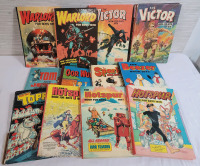 1970s Great Britain Hardcover All-Pictures Illustrated Books . Warlord for Boys , Victory , Hotspur . 12 Books