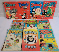 1970s Great Britain Hardcover All-Pictures Illustrated Books . Beano , Dandy , Dennis the Menace . 10 Books