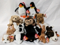 10 Vintage TY BEANIE BABIES with Tags.