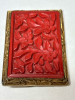 Vintage Chunky Cinnabar Necklace + Brooch Knotted Beautiful - 2
