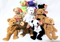 10 Vintage TY BEANIE BABIES with Tags.