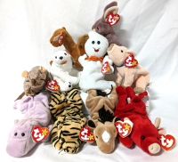 10 Vintage TY BEANIE BABIES with Tags.