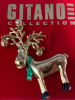 Enamel Reindeer Dangle Bells on Antlers Brooch - 2