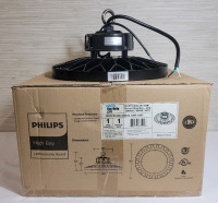 New - Philips Lighting Day-Brite Round LED High Bay Light Fixture , Dimmable . Model # HCX15L840-347-DIM . Input Watts: 121 w , Voltage: 347V , CCT : 4000k . Retail $206