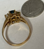10K Yellow Gold Ring with Stones Size 8 - 5