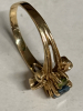 10K Yellow Gold Ring with Stones Size 8 - 6