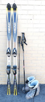 Downhill Head Ski's 160s + Gabel Poles 44.5" Long + Salomon Boots 11" Long