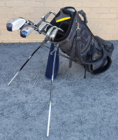 MOJO Goliath Left Handed Golf Club Set with Golf Bag . Includes Driver , 3 and 5 Wood , 4 , 5 , 6 , 7 , 8 , 9 , P , S Irons & Two (2) Putters