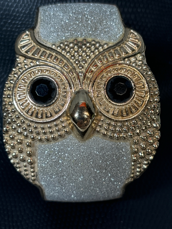 Statement Druzy Style Owl Cuff Bracelet