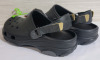 New - CROCS with Velcro Heel , Black . Size men's 10 / women's 12 . - 3