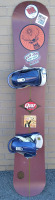 60x11" Sims Snowboard With Classic Stickers