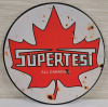New - Supertest All Canadian Oil & Gas Tin Sign . Measures 11 3/4" diameter