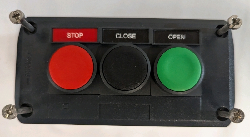 Schneider Electric Control Box With Three Switches. 2.25" by 2.5" by 5".