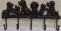 9" Cast Iron Kitchen Hooks of Dogs