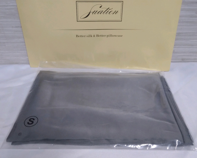 2 New Suatien Silk Pillowcase Grey 20"x26"