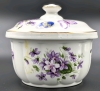 Stunning Aynsley England "Wild Violet" Margarine Box Fine Bone China w Original Packaging | 4" Tall - 2