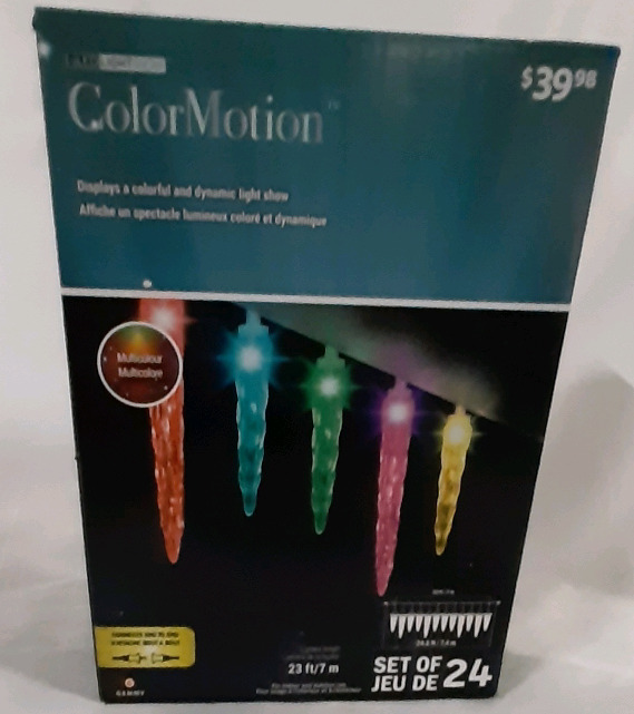 NEW in Box Colour Motion Icicle Lights