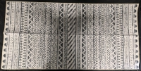 New: RoyHome Black/White Rug. 2' x 4'