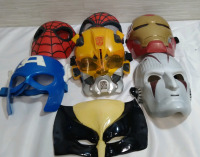 7 Child Size Halloween Masks Superhero masks