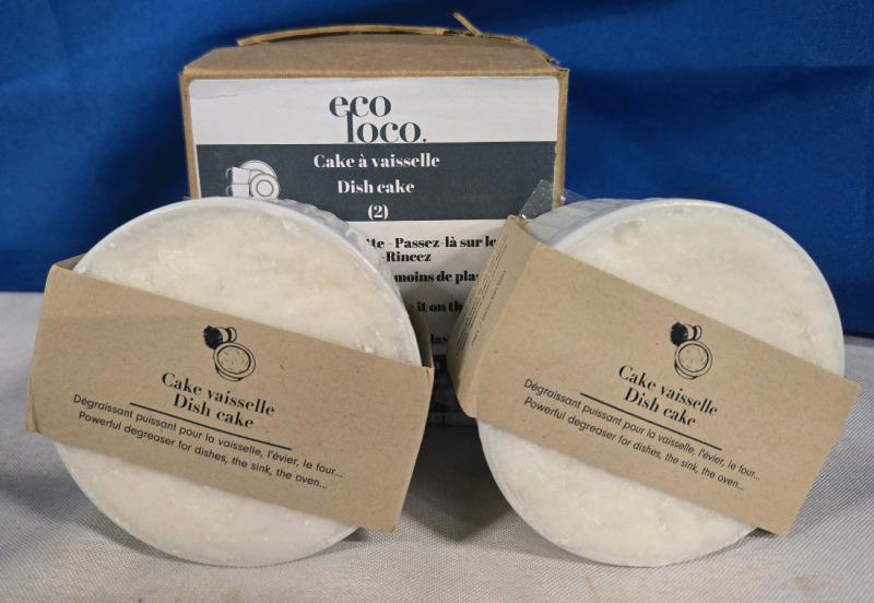 2 Pcs New | Eco Loco Solid Dish Cake | Great Replacement For Dish Soap | 3.5" Diameter