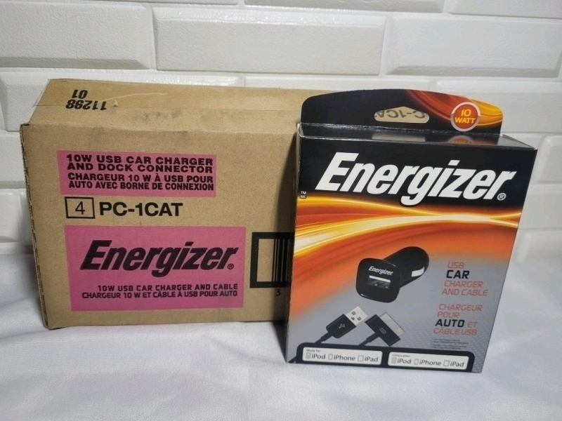 4 New Energizer Apple PC-1CAT USB Car Chargers