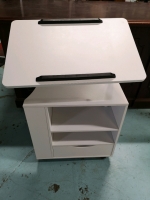 Modern Laptop Desk on Wheels 23.75" L x 15.75" W x 32" H