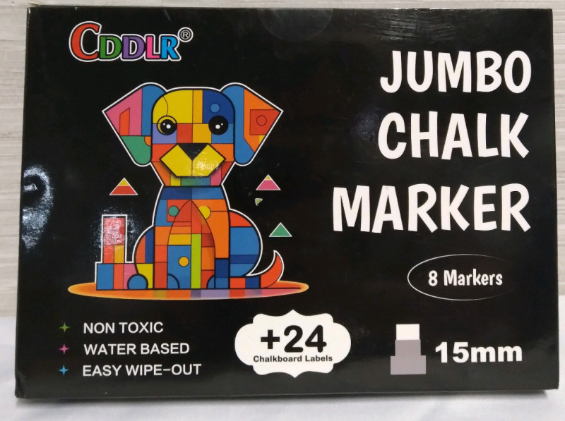 New CDDLR Jumbo Chalk Markers 8 Pack