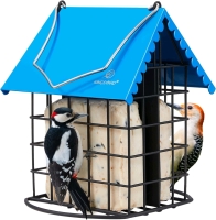 New Kingsyard Double Bird Feeder with Weatherproof Roof and Perch, All Metal Measurements in photos
