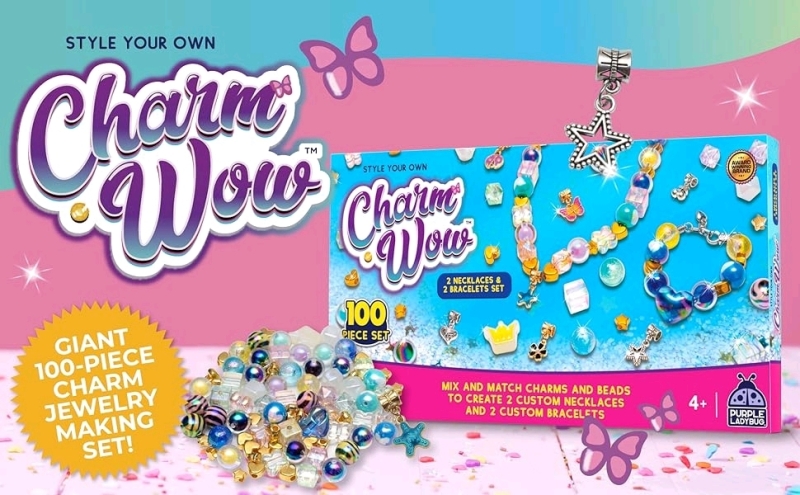 New Charm Wow 100 Piece Set 2 Necklace and 2 Bracelet Kit