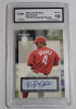 2006 Just Rookies Kyle Drabek Autograph Rookie #195/200 . GMA Graded Gem Mint 10