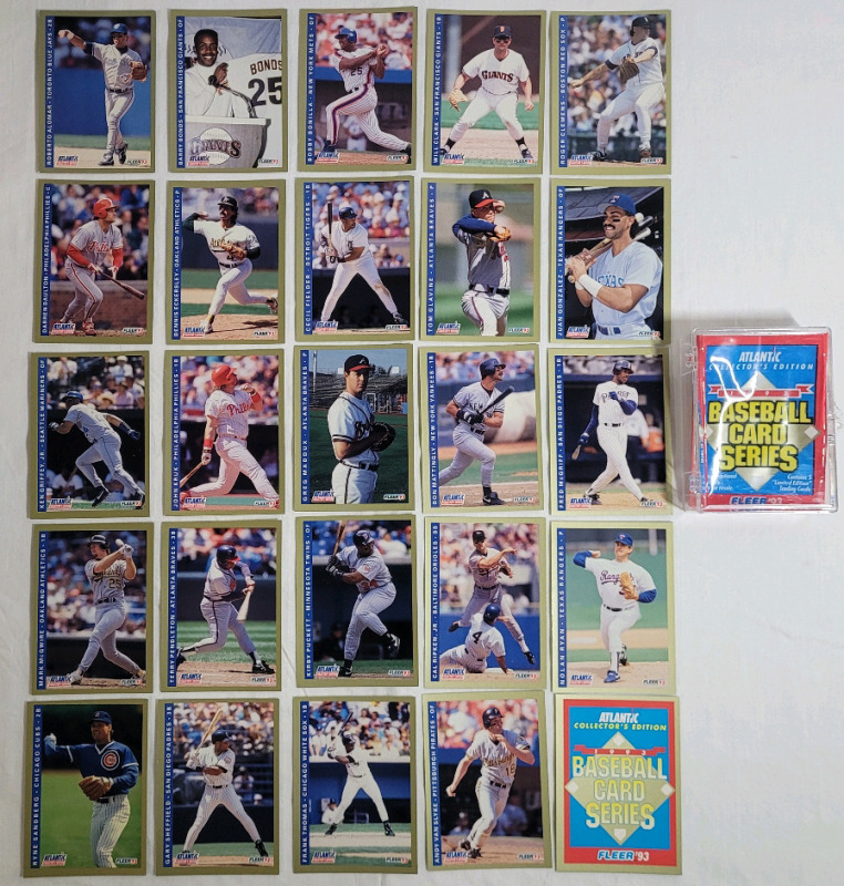 1993 Fleer MLB Baseball Atlantic Collector's Edition Complete Set , #1 - #25