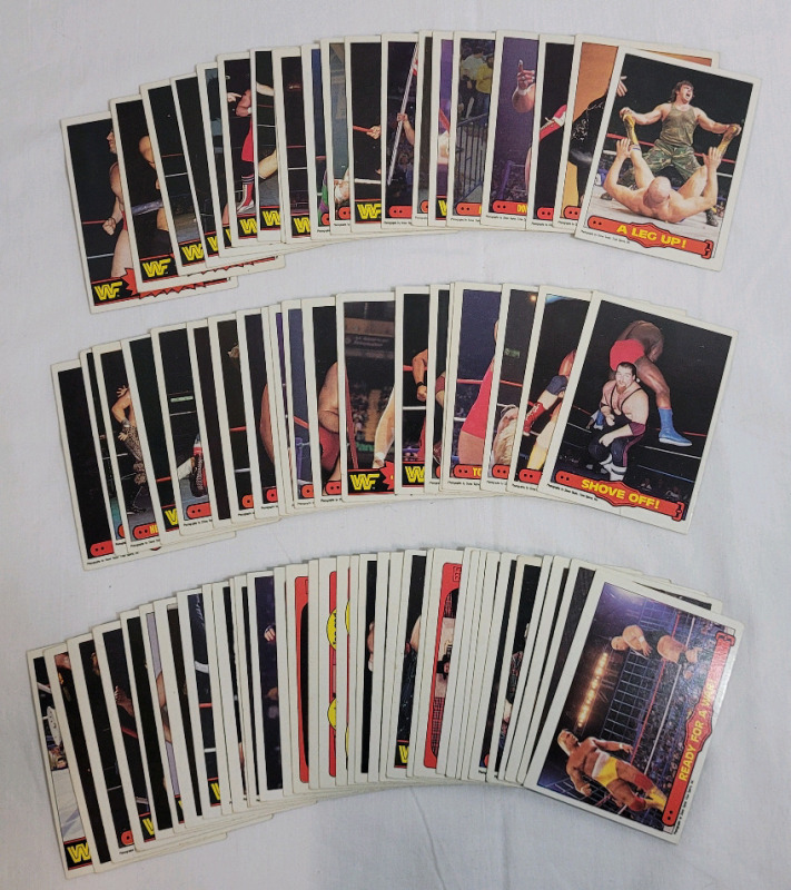 1985 O Pee Chee Series 2 WWF Wrestling Trading Card Set , #1 - #75 . Complete